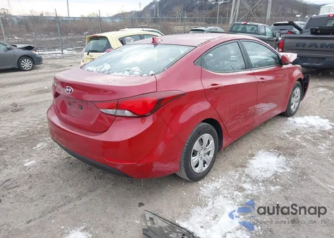 2016 Hyundai Elantra Se from USA, damaged, VIN KMHDH4AE5GU543368